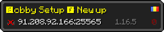 Userbar 320x64 in minecraft style for 91.208.92.166:25565