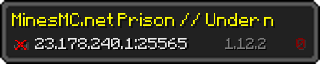 Userbar 320x64 in Minecraft-Stil für den Server 23.178.240.1:25565