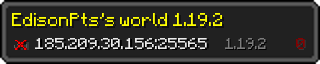 Userbar 320x64 in Minecraft-Stil für den Server 185.209.30.156:25565