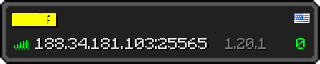 Userbar 320x64 in minecraft style for 162.55.172.23:25565