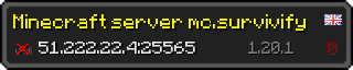 Userbar 320x64 in Minecraft-Stil für den Server 51.222.22.4:25565