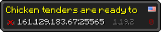 Userbar 320x64 in minecraft style for 161.129.183.67:25565