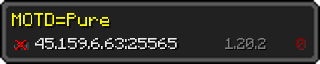 Юзербар 320x64 в стиле майнкрафт для сервера 45.159.6.63:25565