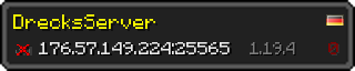 Userbar 320x64 in minecraft style for 176.57.149.224:25565