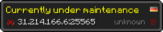 Userbar 320x64 in minecraft style for 31.214.166.6:25565