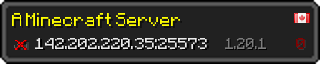 Userbar 320x64 in minecraft style for 142.202.220.35:25573
