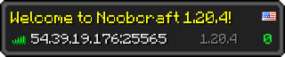 Userbar 320x64 in minecraft style for 54.39.19.176:25565