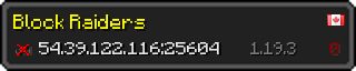 Userbar 320x64 in Minecraft-Stil für den Server 54.39.122.116:25604