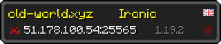 Userbar 320x64 in minecraft style for 51.178.100.54:25565