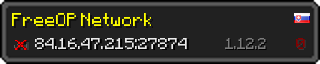 Userbar 320x64 in Minecraft-Stil für den Server 84.16.47.215:27874