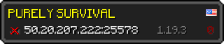 Userbar 320x64 in Minecraft-Stil für den Server 50.20.207.222:25578