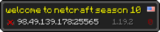 Userbar 320x64 in Minecraft-Stil für den Server 98.49.139.178:25565