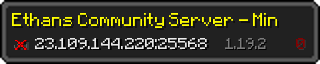 Userbar 320x64 in Minecraft-Stil für den Server 23.109.144.220:25568