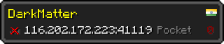 Userbar 320x64 in Minecraft-Stil für den Server 116.202.172.223:41119