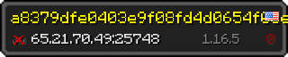 Userbar 320x64 in minecraft style for 65.21.70.49:25748