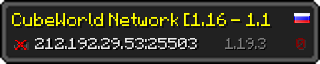 Userbar 320x64 in Minecraft-Stil für den Server 212.192.29.53:25503