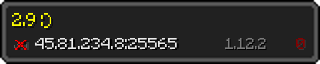 Userbar 320x64 in minecraft style for 45.81.234.8:25565