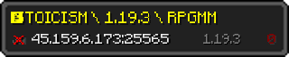 Userbar 320x64 in Minecraft-Stil für den Server 45.159.6.173:25565