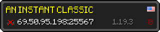 Userbar 320x64 in minecraft style for 69.50.95.198:25567