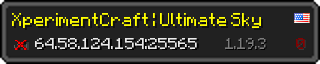 Userbar 320x64 in Minecraft-Stil für den Server 64.58.124.154:25565