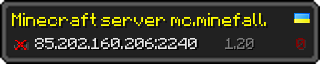 Userbar 320x64 in minecraft style for 85.202.160.206:2240