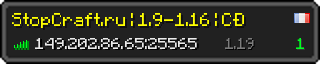 Userbar 320x64 in minecraft style for 149.202.86.65:25565