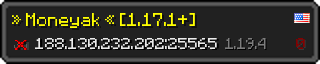 Userbar 320x64 in Minecraft-Stil für den Server 188.130.232.202:25565