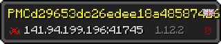 Userbar 320x64 in minecraft style for 141.94.199.196:41745