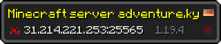 Userbar 320x64 in minecraft style for 31.214.221.253:25565