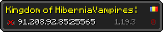 Userbar 320x64 in Minecraft-Stil für den Server 91.208.92.85:25565