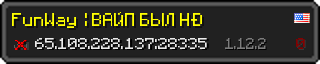 Userbar 320x64 in minecraft style for 65.108.228.137:28335