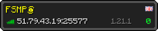 Userbar 320x64 in minecraft style for 51.79.43.19:25577