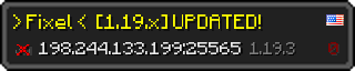 Userbar 320x64 in Minecraft-Stil für den Server 198.244.133.199:25565