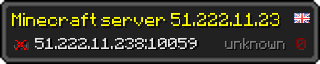 Userbar 320x64 in Minecraft-Stil für den Server 51.222.11.238:10059