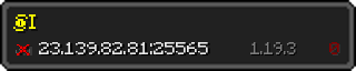 Userbar 320x64 in minecraft style for 23.139.82.81:25565