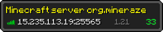 Userbar 320x64 in Minecraft-Stil für den Server 15.235.113.19:25565