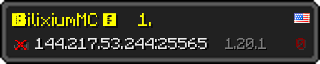 Userbar 320x64 in Minecraft-Stil für den Server 144.217.53.244:25565