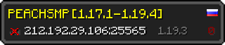 Userbar 320x64 in minecraft style for 212.192.29.106:25565