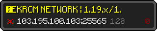 Userbar 320x64 in Minecraft-Stil für den Server 103.195.100.103:25565