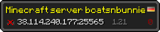 Userbar 320x64 in minecraft style for 38.114.240.177:25565