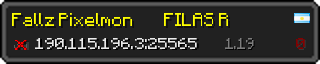 Userbar 320x64 in Minecraft-Stil für den Server 190.115.196.3:25565