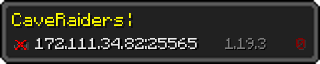 Userbar 320x64 in minecraft style for 172.111.34.82:25565