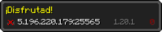 Userbar 320x64 in Minecraft-Stil für den Server 5.196.220.179:25565