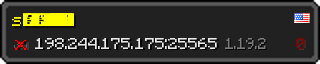 Userbar 320x64 in Minecraft-Stil für den Server 198.244.175.175:25565