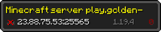 Userbar 320x64 in minecraft style for 23.88.75.53:25565