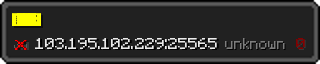 Userbar 320x64 in minecraft style for 103.195.102.229:25565