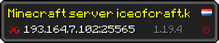 Userbar 320x64 in Minecraft-Stil für den Server 193.164.7.102:25565