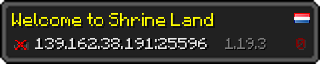 Userbar 320x64 in Minecraft-Stil für den Server 139.162.38.191:25596
