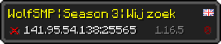 Userbar 320x64 in Minecraft-Stil für den Server 141.95.54.138:25565