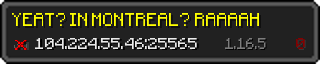 Userbar 320x64 in minecraft style for 104.224.55.46:25565